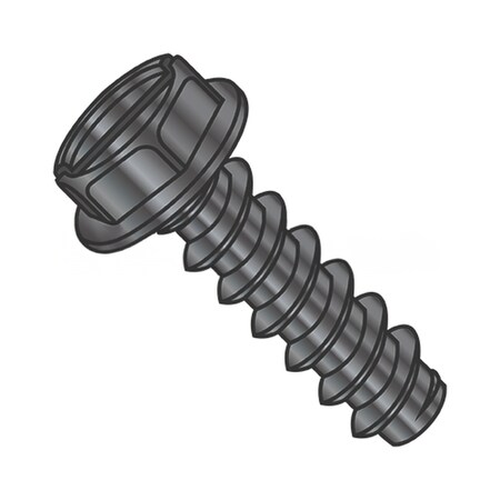 Usa Industrials Self-Drilling Screw, #10-16 x 1/2", Black Oxide Steel Flange Hex Head Slotted Drive BULK-SCRW-14784